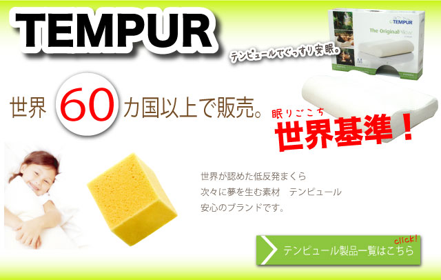 テンピュール製品一覧