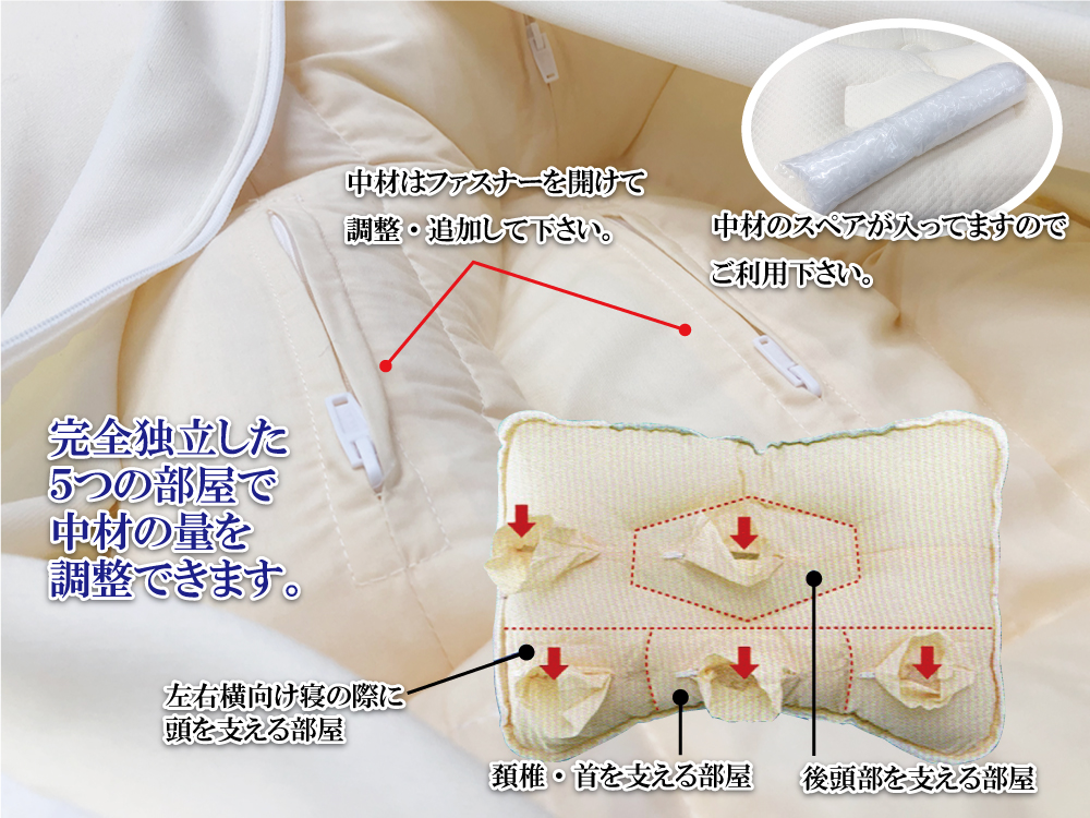 個別に高さを調節できます